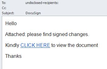 Beware of DocuSign phishing emails